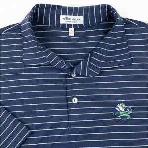 Peter Millar Blue Polo with White Stripes